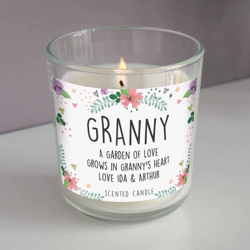 Personalised Floral Scented Jar Candle Extra Image 2